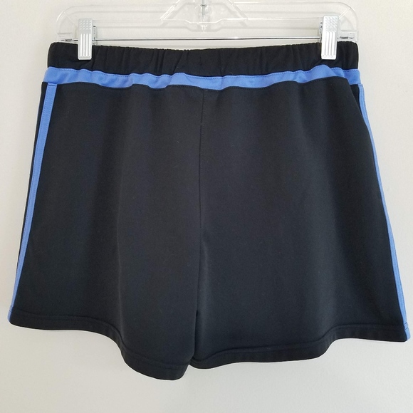 Adidas Black & Periwinkle Blue Stripe Shorts - Picture 3 of 4